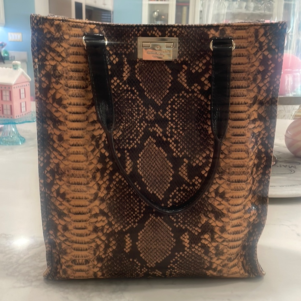 Faux snake skin bag by Kate Spade